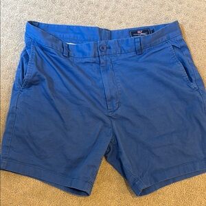 Vineyard Vines Flat Front Blue Chino Shorts